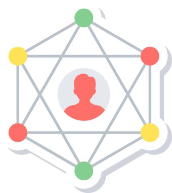 People Connection simgesi modern ve basit, vektör illüstrasyonu 