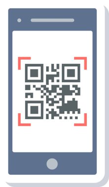 QR Kod simgesi modern ve basit, vektör illüstrasyonu 