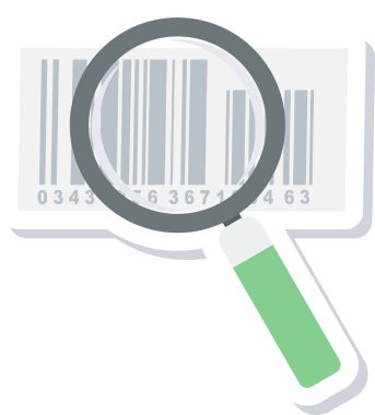 Ürün Kodu simgesi modern ve basit, vektör illüstrasyonu 