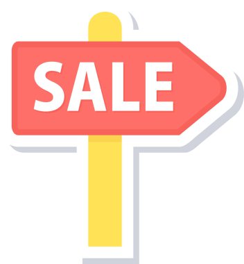 Satış simgesi modern ve basit, vektör illüstrasyonu 