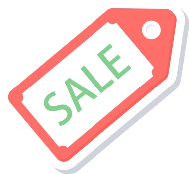 Satış Etiketi simgesi modern ve basit, vektör illüstrasyonu 