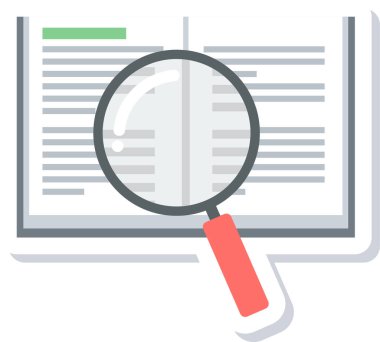 Arama kitabı simgesi modern ve basit, vektör illüstrasyonu 