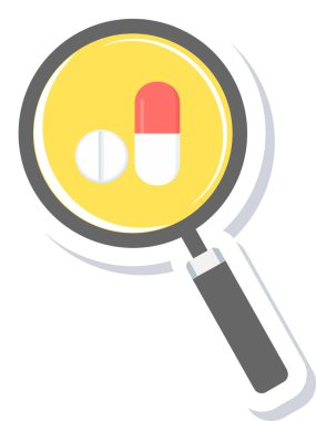 Medicine simgesini ara modern ve basit, vektör illüstrasyonu 