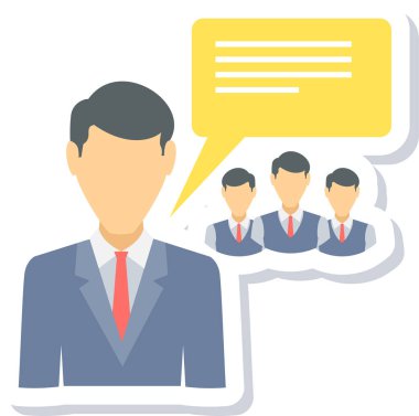 Business Team simgesi modern ve basit, vektör illüstrasyonu   