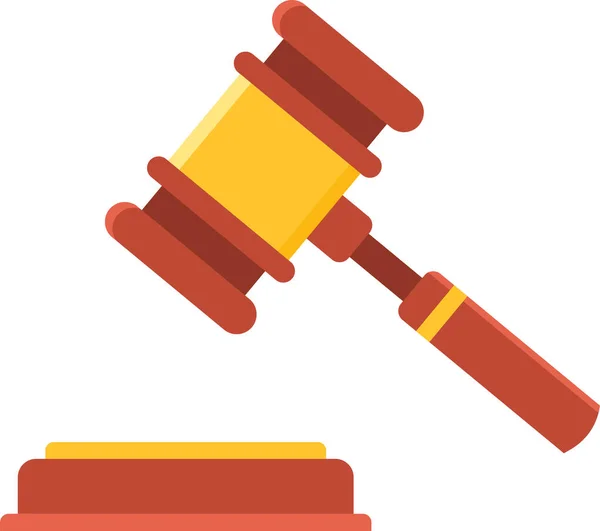 Judge Gavel Vector Icon — Stock Vector