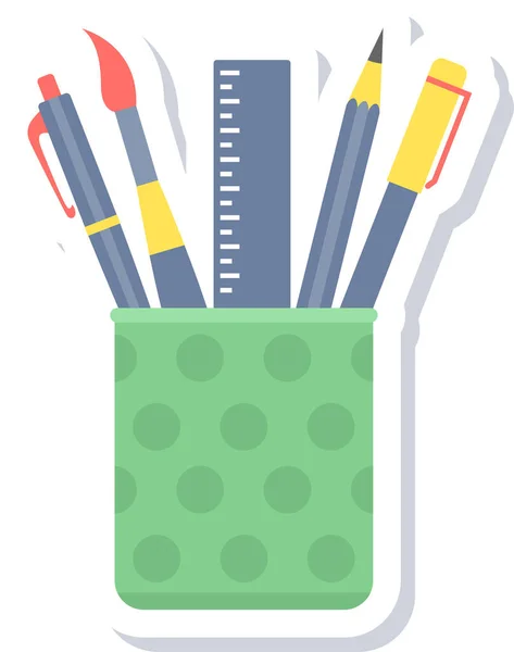 Icono Caja Lápiz Moderno Simple Ilustración Vectorial — Vector de stock