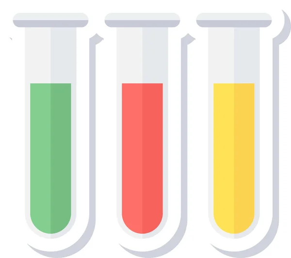 Ícone Tubos Teste Moderno Simples Ilustração Vetorial — Vetor de Stock