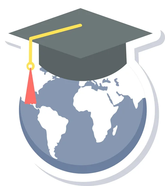 Ícone Educação Mundial Moderno Simples Ilustração Vetorial — Vetor de Stock