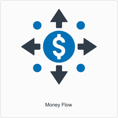 Dolar değişim çizgisi vektör simgesi. 