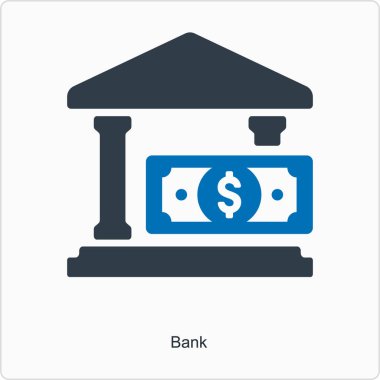 banka simgesi vektör illüstrasyonu