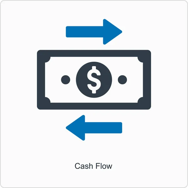 Εικονίδιο Χρημάτων Διανυσματική Απεικόνιση Στυλ Επίπεδου Σχεδιασμού — Διανυσματικό Αρχείο