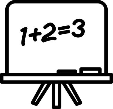 eğitim ve okul çizgisi vektör simgesi.