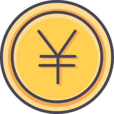 Altın sikke ikonu. vektör illüstrasyonu