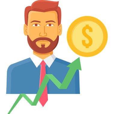 Elinde parası olan bir iş adamı.