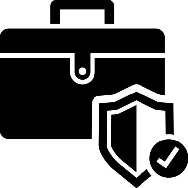 evrak çantası illüstrasyon vektör simgesi.