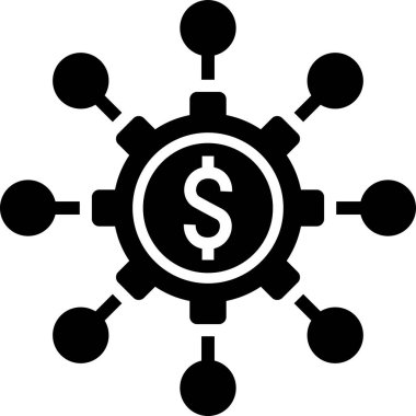 finansal ağ vektör simgesi. biçim çift renkli düz sembol, yoğun kırmızı ve siyah renkler, yuvarlak açılar,