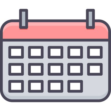 Takvim Düz Vektör Simgesi