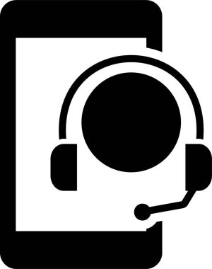 kulaklık simgesi vektör illüstrasyonu