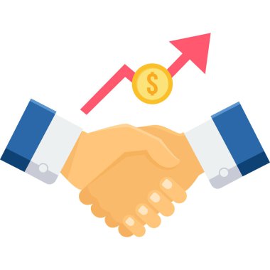 iş tokalaşma simgesi vektör illüstrasyonu