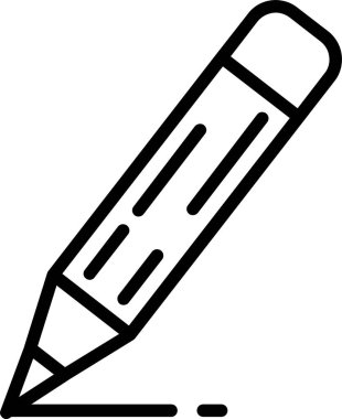 kalem illüstrasyon vektör simgesi.