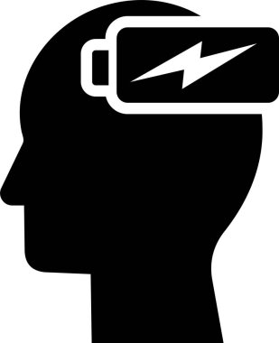 İnsan kafası siluet vektör simgesi