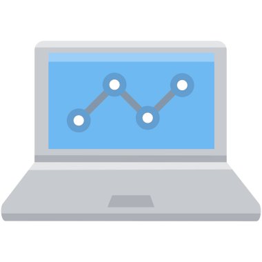 dizüstü bilgisayar illüstrasyon vektör simgesi.