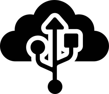 bulut hesaplama vektörü simgesi