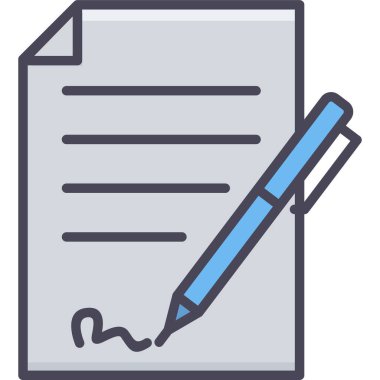 belge vektör simgesi. Klipsli resim sembolü.