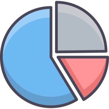 pasta grafiği vektör simgesi