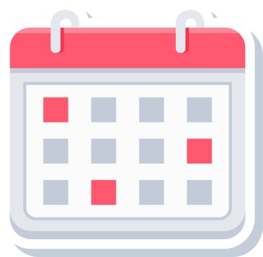 Takvim Düz Vektör Simgesi