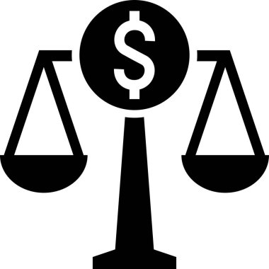 Dolar para birimi vektör simgesi içeren ölçekler