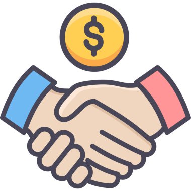 iş ve finans satırı vektör simgesi.