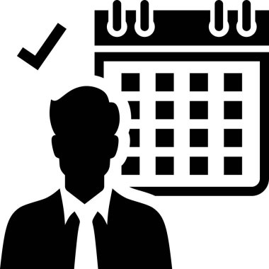 kullanıcı ve ofis vektör simgesi.