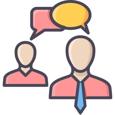 İnsan kaynakları yönetim çizgisi vektör simgesi