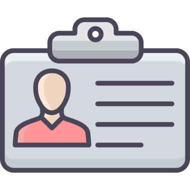 kimlik kartı vektör simgesi