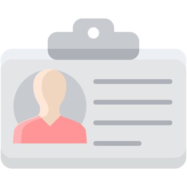 kimlik kartı vektör simgesi