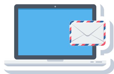 E-posta pazarlamasının vektör illüstrasyonu