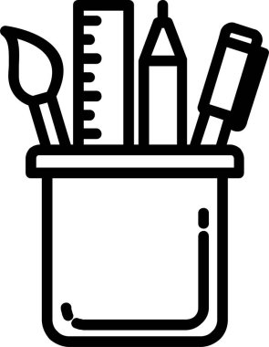 okul ve eğitim çizgisi vektör simgesi.