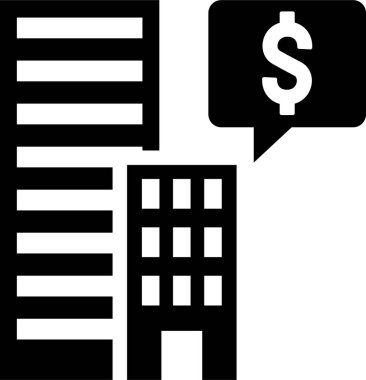 Dolar banknotları vektör ikonu. biçim düz sembol, beyaz renk, siyah arkaplan.