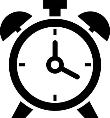 Saat simgesi, vektör illüstrasyonu