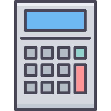 Hesap makinesi vektör simgesi. Matematik işareti. hesapla ve analiz et