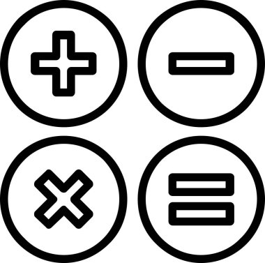 Farklı artı sembollere sahip vektör simgeleri kümesi