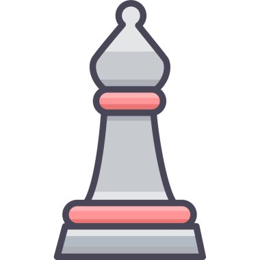 Satranç düz vektör simgesi