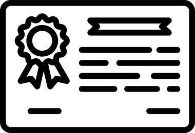 diploma simgesi, vektör çizimi