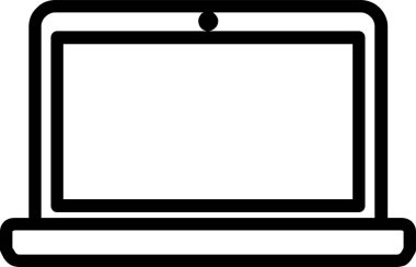 dizüstü bilgisayar simgesi, vektör illüstrasyonu