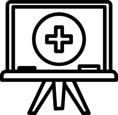 Bilim ve tıbbi çizgi vektör simgesi.