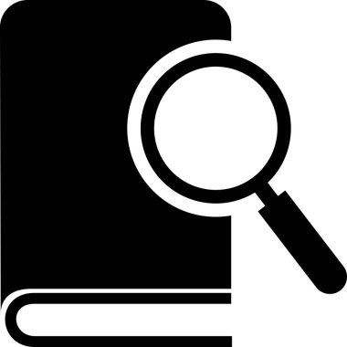 Büyütme cam simgesi, vektör illüstrasyonu