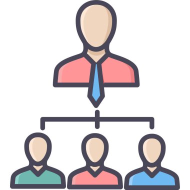 hiyerarşi çizgi vektör simgesi