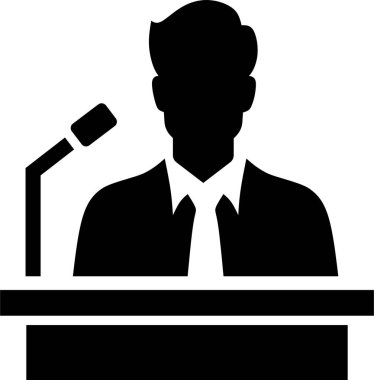 İş adamı simgesi, vektör illüstrasyonu