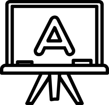 Bilim ve teknoloji çizgi vektör simgesi.